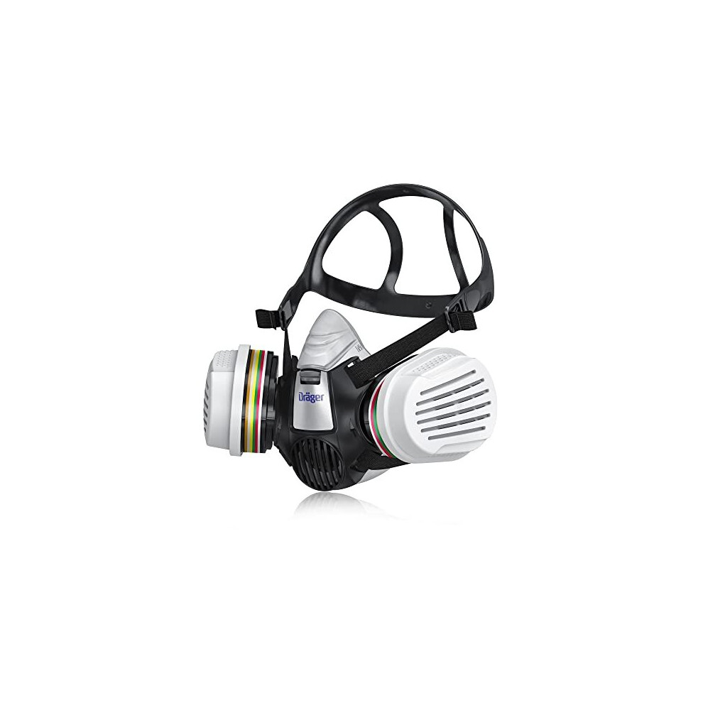 Drã¤Ger Gas Mask X-Plore 3300 + 2X Abek1 Hg P3 Rd Gas Filters, Professional Respirator Mask For Chemical Fumes, Toxic Gas,Organic Vapours, Pesticide, 4026056005444