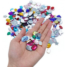 Kids B Crafty Gemstones for Kids ,Gems, Gems for Crafts, Art and Craft Supplies, Crafting ,Treasure, Acrylic Jewels, Sequins, Crown,100g Mix