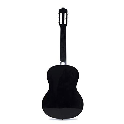 Rio 39'' 4/4 Full Size Acoustic Nylon Classical String Guitar Package Pack - New (Black) 2