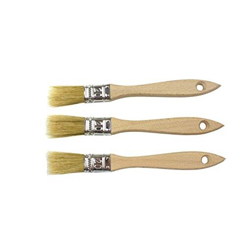 POL-BRUSH Natural Bristle Paint Brushes Set - Professional Multipurpose Flat Paint Brush - Good for Walls, Ceiling Paint, Fence, Shed, and Decking -
