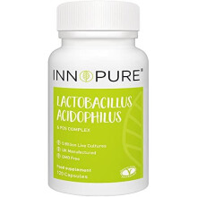 INNOPURE Lactobacillus Acidophilus & Prebiotic 120 Capsules (1 Capsule Daily) 5 Billion CFU + FOS & Inulin Powder for Gut Health - Probiotics with