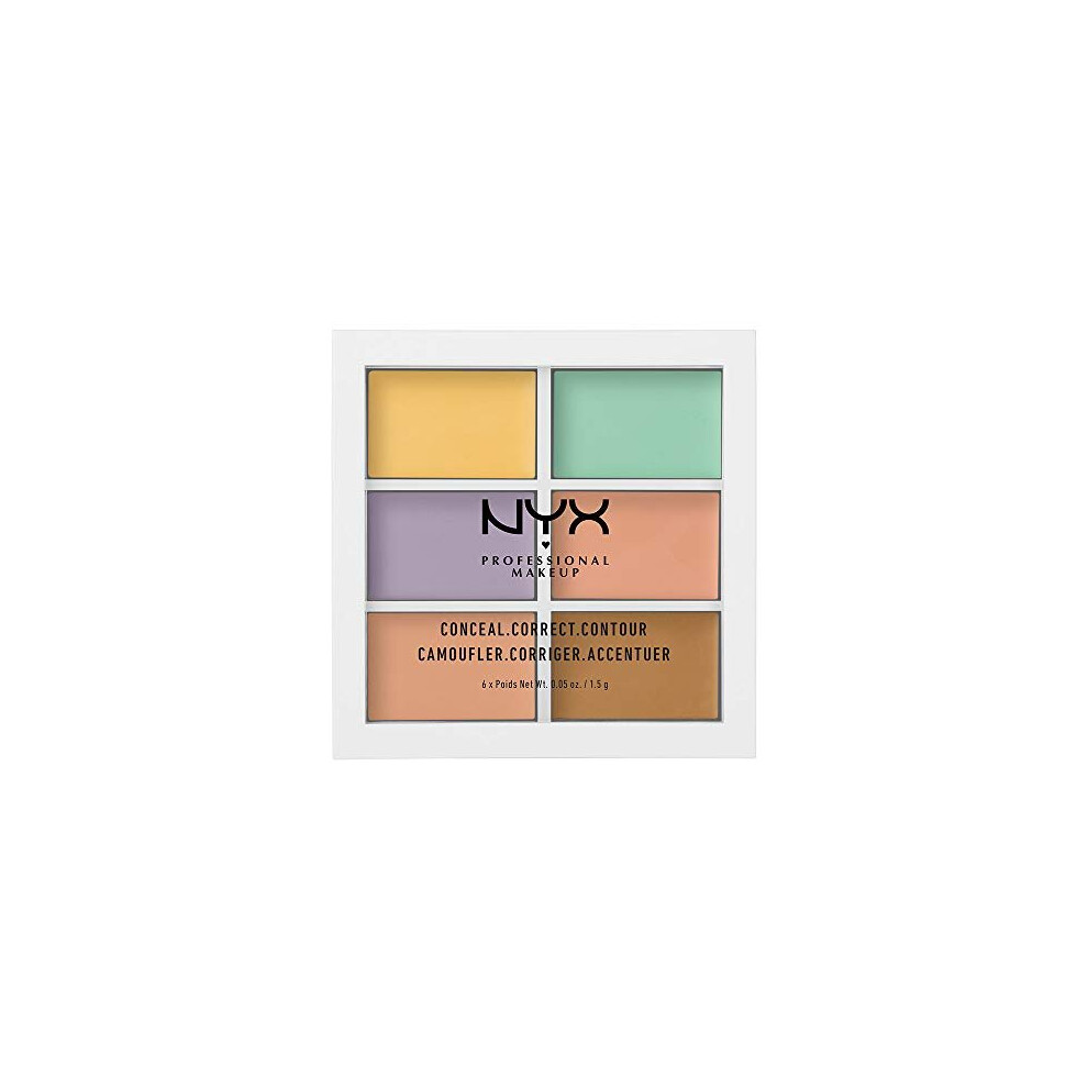 Nyx Professional Make Up Nyx Professional Makeup Colour Correcting Palette, Colour Concealer Makeup Palette, 6 Creamy Blendable Shades
