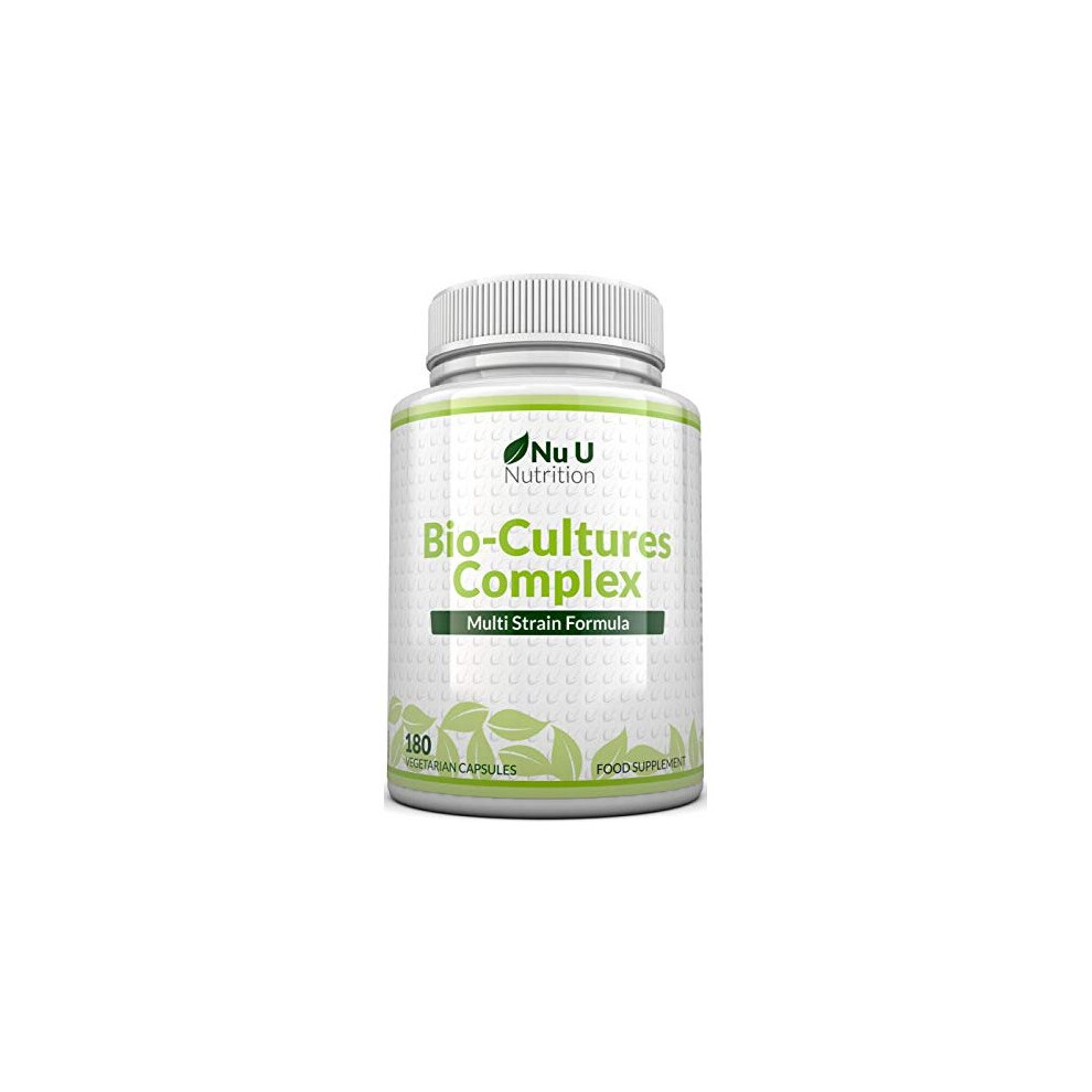 Bio-Cultures 180 Capsules (6 Month Supply) | Vegetarian Multi Strain | High Strength Cultures Includes Lactobacillus Acidophilus & Bifidobacterium |