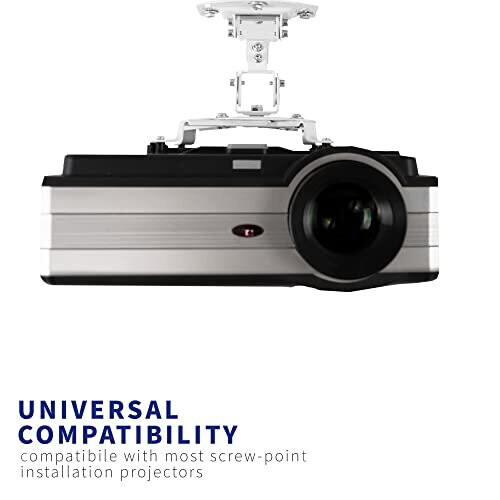 Vivo VIVO Universal Adjustable Ceiling Projector, Projection Mount Extending Arms Mounting Bracket, White, MOUNT-VP01W 2