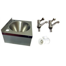 Stainless Steel Hand Wash Basin, Sink, Lever Taps
