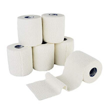 TIGERTAPES - Pack of 6 Tiger Tear Elastic Adhesive Bandage (7.5cm x 6.9m) - Easy to Apply EAB Sports Tape for Sports Healthcare Professionals - Use on