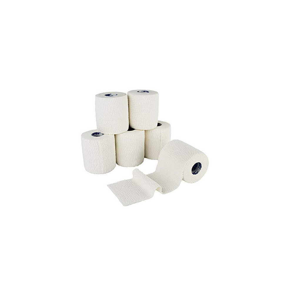 Tigertapes - Pack Of 6 Tiger Tear Elastic Adhesive Bandage (7.5Cm X 6.9M) - Easy To Apply Eab Sports Tape For Sports Healthcare Professionals - Use On