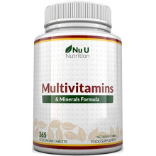 Multivitamins & Minerals Formula | 365 Tablets (Up to 1 Year Supply) | 24 Multivitamins with Iron and Minerals for Men and Women |Suitable for