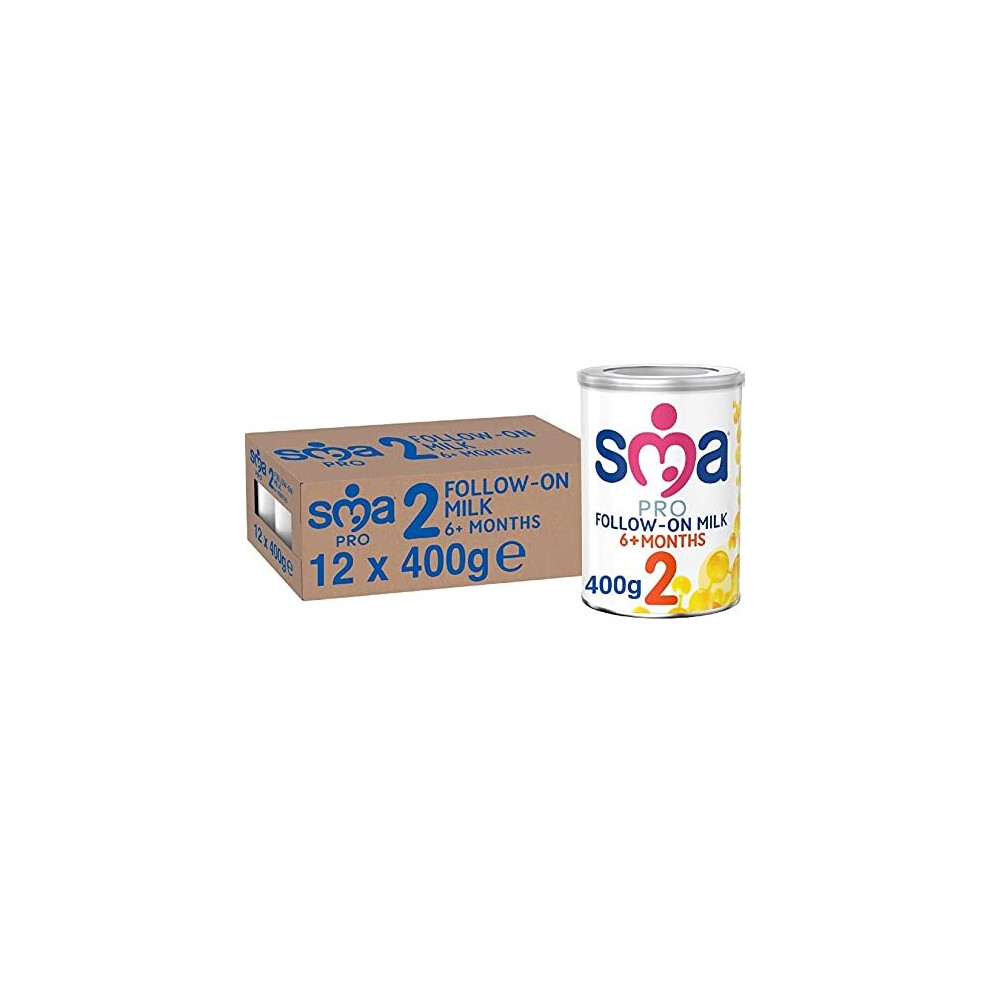 SMA PRO Follow On Baby Milk Powder, 6-12 months, 400g (Pack of 12) 