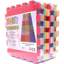 Edz Kidz Interlocking Foam Play Mat Set. Great for Babies, Toddlers or Even Exercise (32 x 32cm. 18 Piece Pastel Mats)