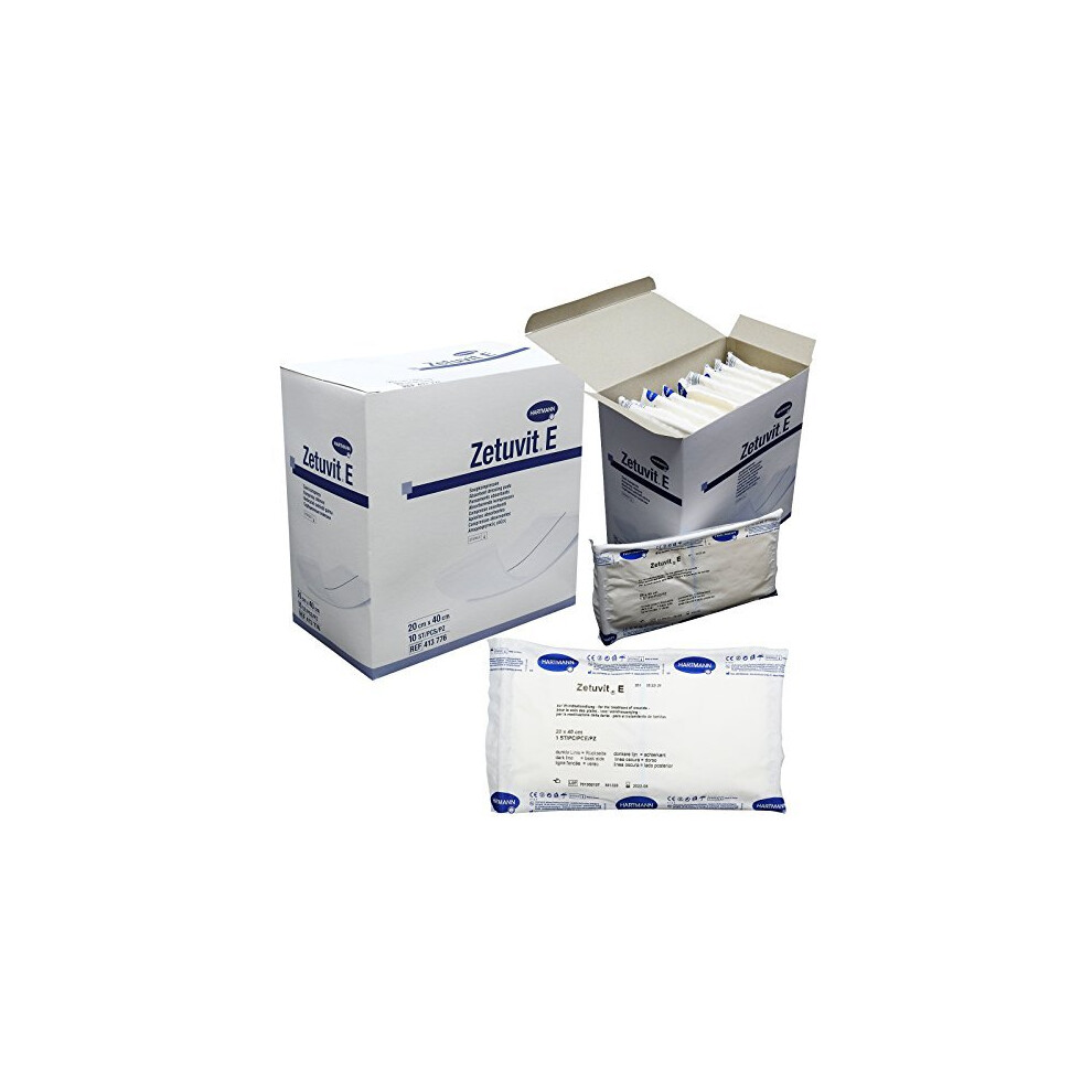 Zetuvit Hartmann E Sterile Absorbent Dressing Pads, 20Cm X 40Cm, Pack Of 10