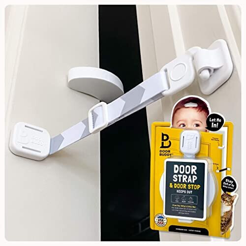 Door Buddy Baby Proof Door Lock Plus Foam Finger Pinch Guard. Keep Baby