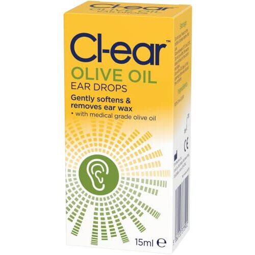 ClEar Olive Oil Ear Drops. Ear Wax Removal. Easy Squeeze Dropper for