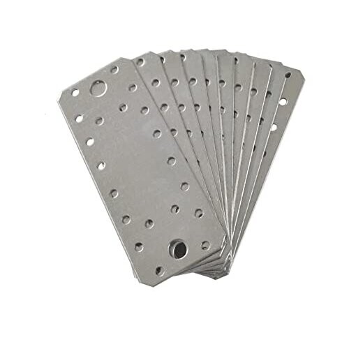 OMIdeas 10 x Flat Joining Plates (140 x 55 x 2) Heavy Duty Straight