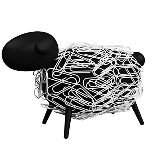 Sheepi The Paper Clip Dispenser Sheep Black with White