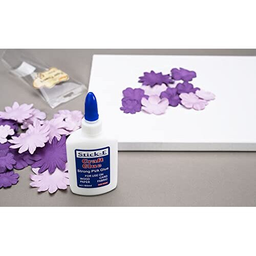 Stick-E PVA White Glue 60ml Bottle, Box of 12 1