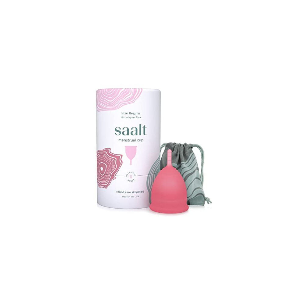 Saalt Menstrual Cup - Premium Design - Most Comfortable Period Cup - #1 Active Cup - Wear For 12 Hours - Soft, Flexible, Reusable Medical-Grade