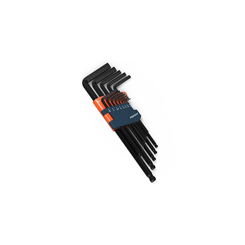 Presch Hex Key Set 13Pcs - Metric, Ball Head Hexagon Hx Keys - Professional Hex Wrench Ball End For Bikes And Craft - Small And Compact With Holder 4260465136225