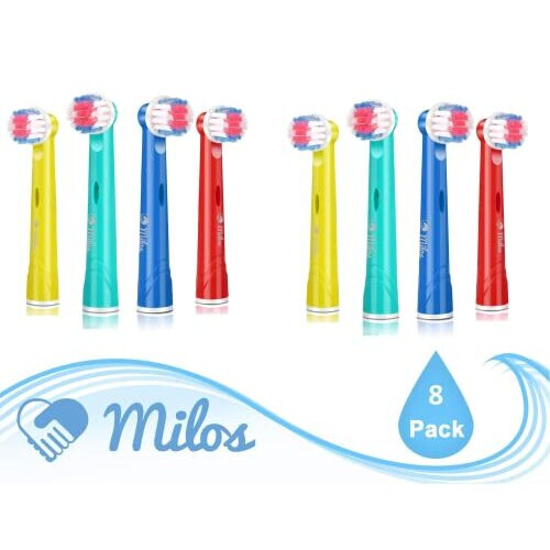 Milos Compatible Oral B Kids Electric Toothbrush Heads / 8 Pack of Kids ...