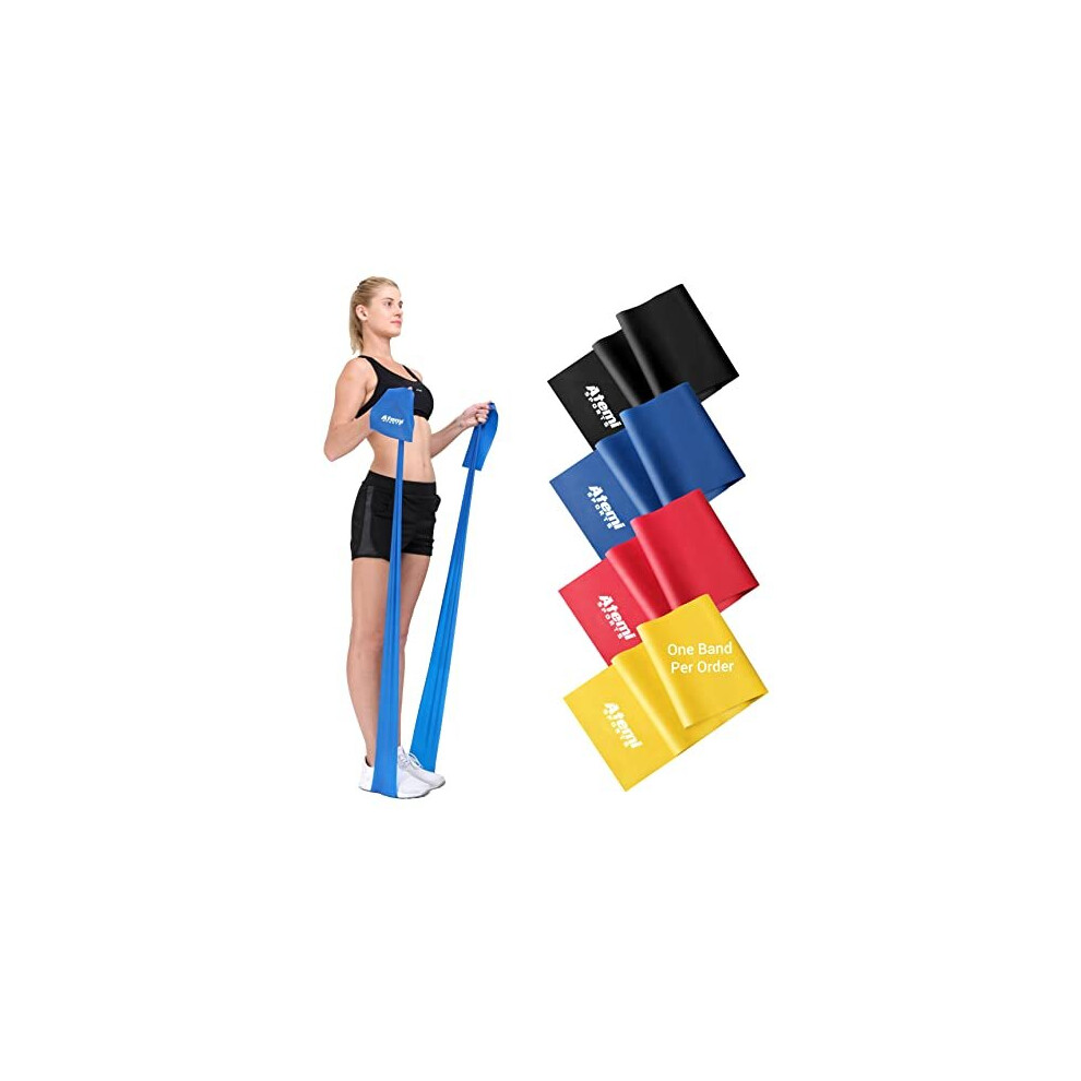Atemi Sports Exercise Band | 1.2M Or 2M Resistance Bands For Women Or Men [Sold Singly] | Long Resistance Band For Pilates & Stretching | Physiotherapy Recovery