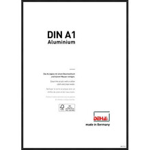 DEHA Design aluminium picture frame Boston, 59,4x84,1 cm (A1), Jet Black Matt