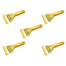 5 Pack Window Scraper - Decorators and Painters Tool for Removal of Paint from Glass & Windows - 5 Scrapers with Guard