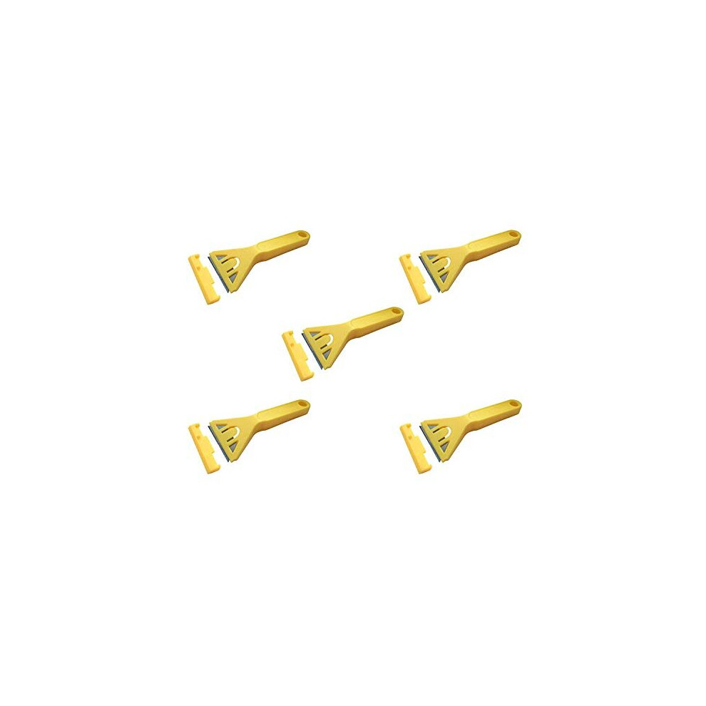 Radworx 5 Pack Window Scraper - Decorators And Painters Tool For Removal Of Paint From Glass & Windows - 5 Scrapers With Guard
