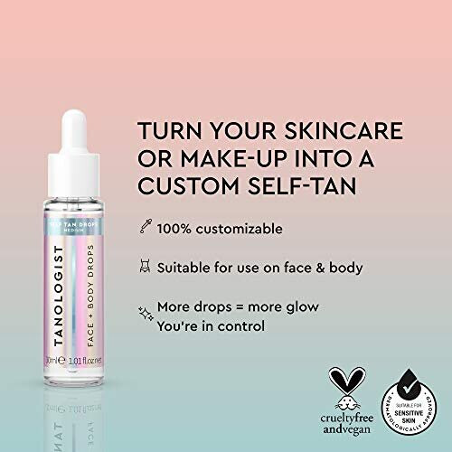 Tanologist Face en Body Self Tan Drops, Medium - Bronzende Druppels - Vegan 1