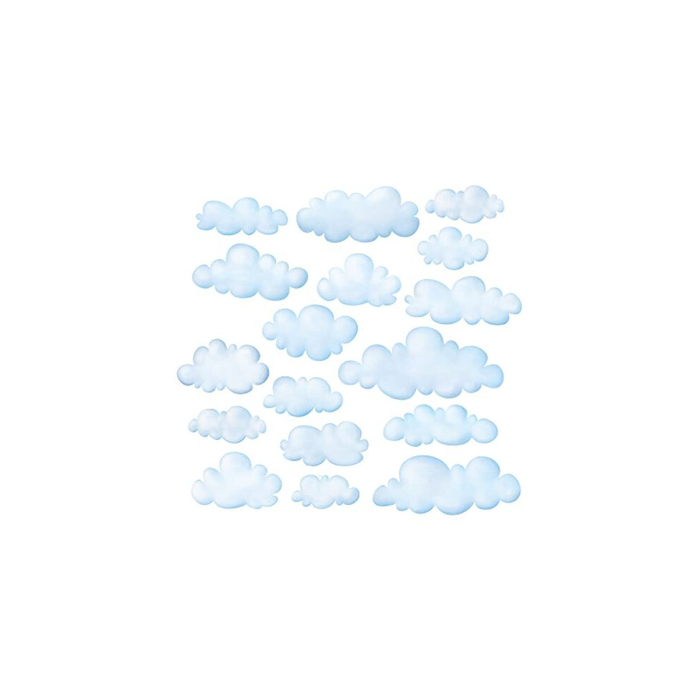 Decowall Ds-8030 Clouds (Small) Kids Wall Stickers Decals Peel And Stick Removable For Nursery Bedroom Living Room Art Murals Decorations