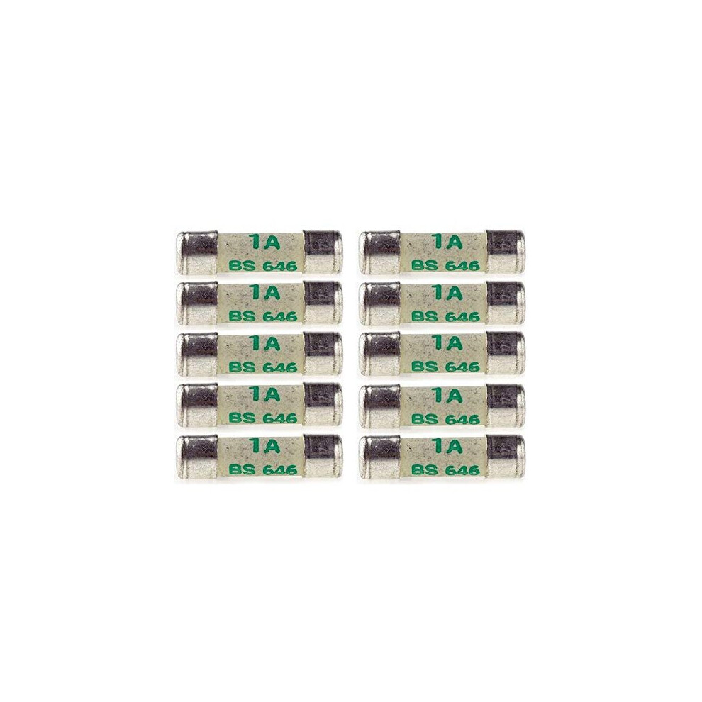 Nartel 10 X 1 Amp Shaver Fuses Bs646 1Amp Mini Fuse 20Mm X 5Mm