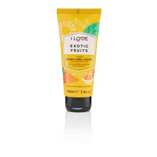 I Love Signature Exotic Fruits Scented Hand & Nail Cream, Packed With Shea Butter & Coconut Oil to Rejuvenate & Nourish the Skin, Vegan-Friendly -