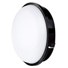 20W Black Round LED Bulkhead Light, IP65, 1600Lm, 3000K Warm White, Perfect for Indoor, Outdoor, Bathroom, Hallway, Corridor, Utility, Garden, Garage