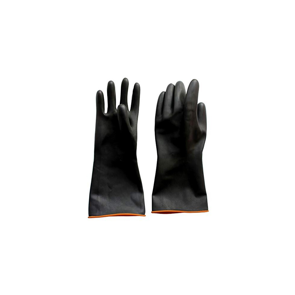 Heavy Duty Rubber Gloves,Gauntlet Chemical Resistant Gloves Industrial Protective Gauntlets Safety Work Gloves,Acid & Alkali Protection, 6407912131084