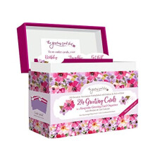Designer Greetings All Occasion Greeting Card Assortment (24 Cards with Envelopes in a Keepsake, Floral Organizer Box) – Birthday, Thank You, New