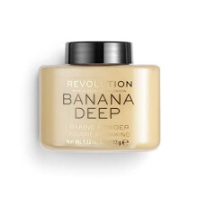 Makeup Revolution Loose bagepulver Make Up Indstillingspulver giver langvarig d?kning reducerer glans for mellemstore til m?rke hudfarver banan d