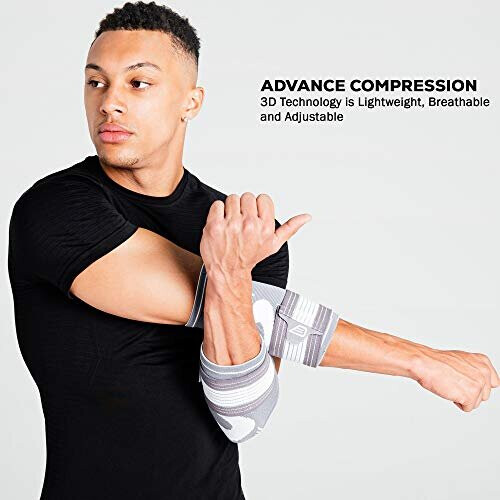 Bionix Elbow Support Brace Pair Adjustable Strap Compression Sleeve