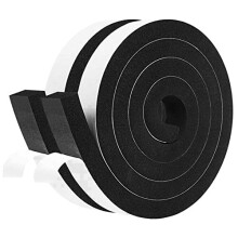 fowong Thick High Density Foam Tape 25mm(W) x 20mm(T) Weather Stripping Window Door Draught Excluder Car Wall Foam Protector Tape 2 Rolls of 2M Long