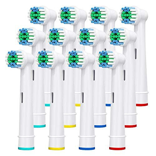 Banavos Replacement Toothbrush Heads Classic Round Brush Heads Replacement Refills Compatible with Braun Oral B Electric Rechargeable Toothbrushes, 12