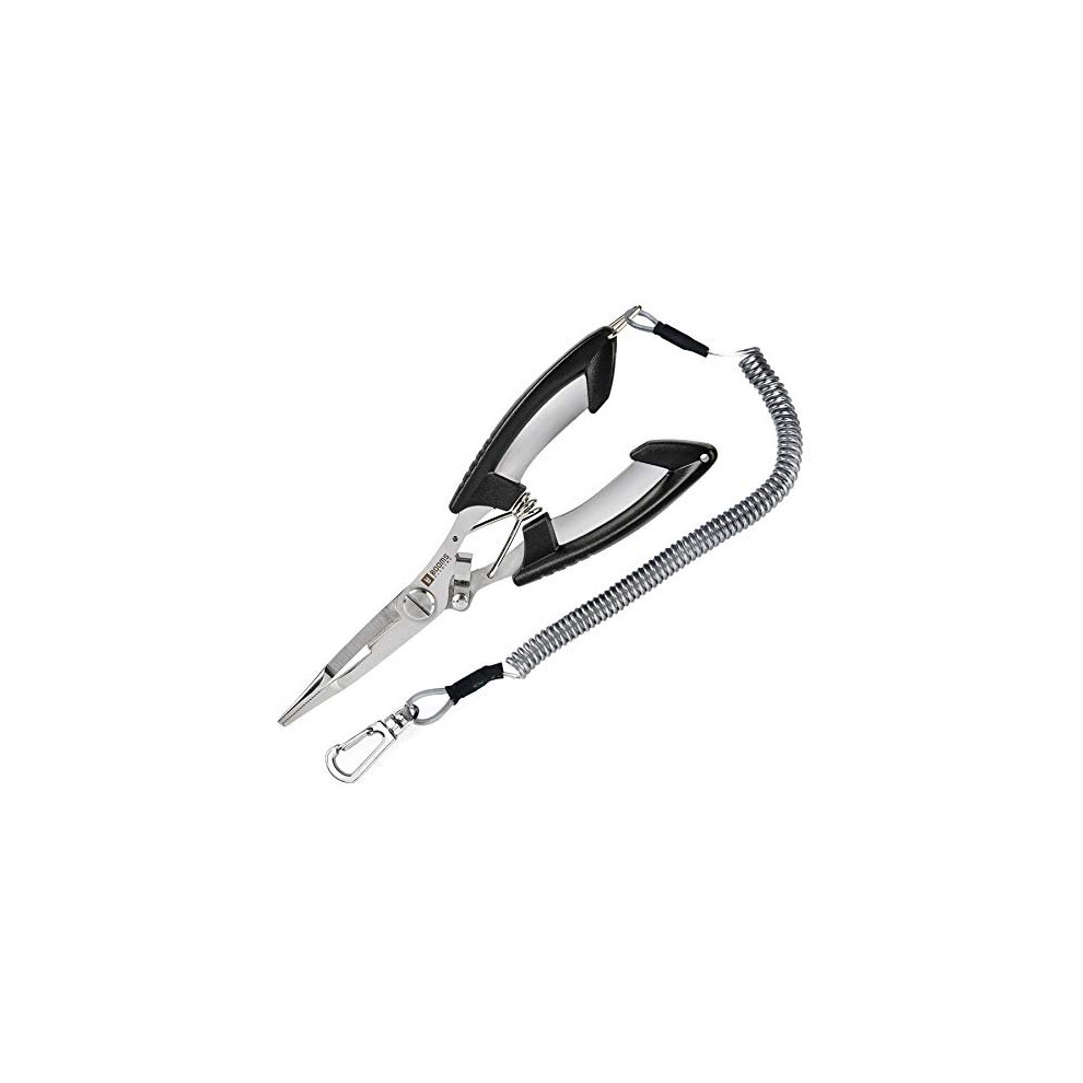Booms Fishing H01 Fishing Pliers Stainless Steel Scissors Multi-Functional Tool With Lanyard 616361100510