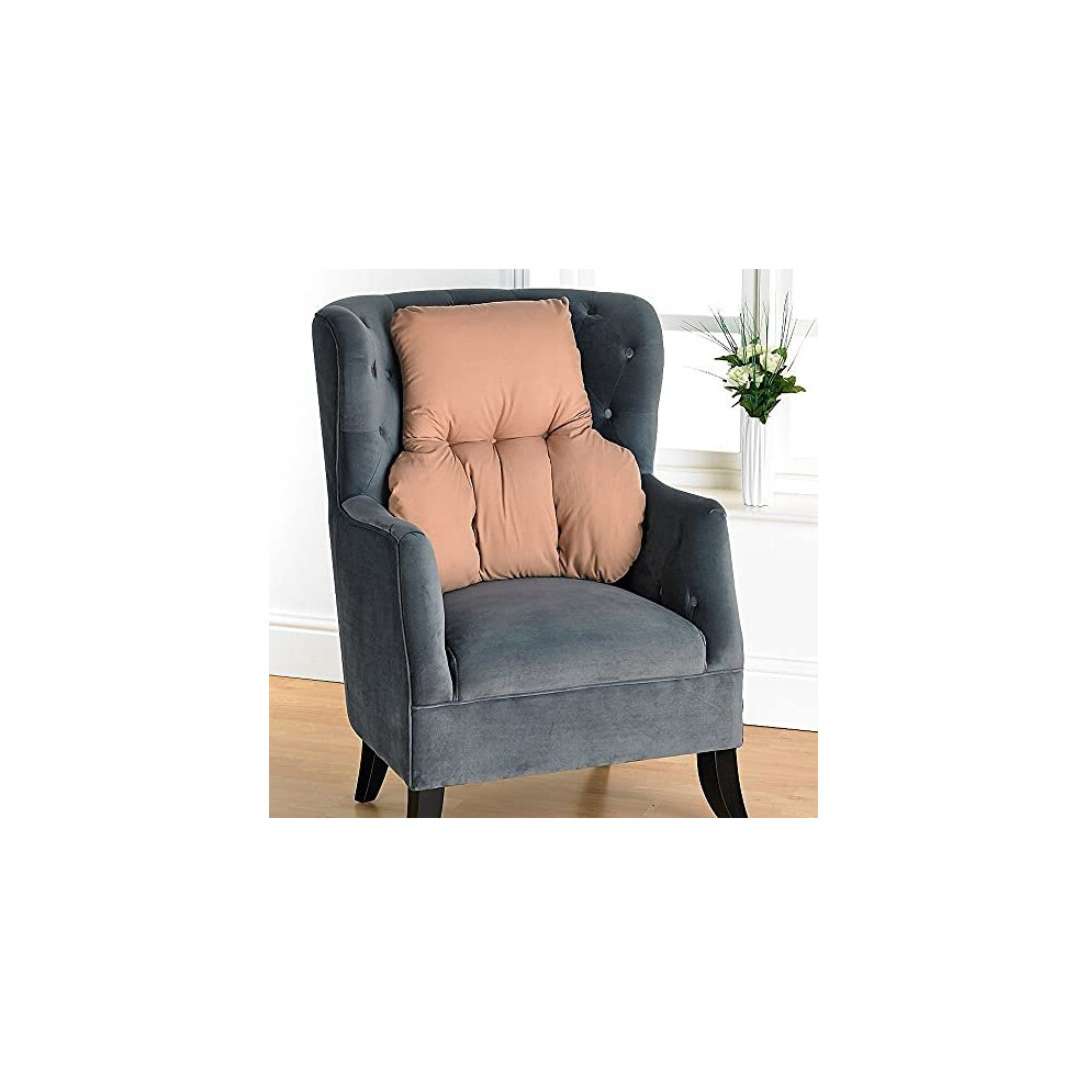 Quarry Easylife NHS Back Support Cushion, Lumbar Support Cushion for Chair and Car, Corrects Posture and Treats Back Pain, H63cm x D30cm x W40-60cm,