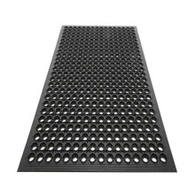 Nisorpa Large Outdoor Entrance Rubber Mats, 90cm x 210cm Rubber Drainage Mat Anti Fatigue Mat Non Slip Doormat with Drainage Hole Heavy duty