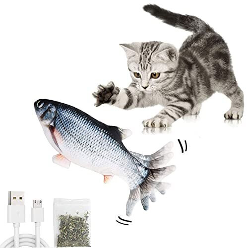 Dancing fish cat toy hotsell