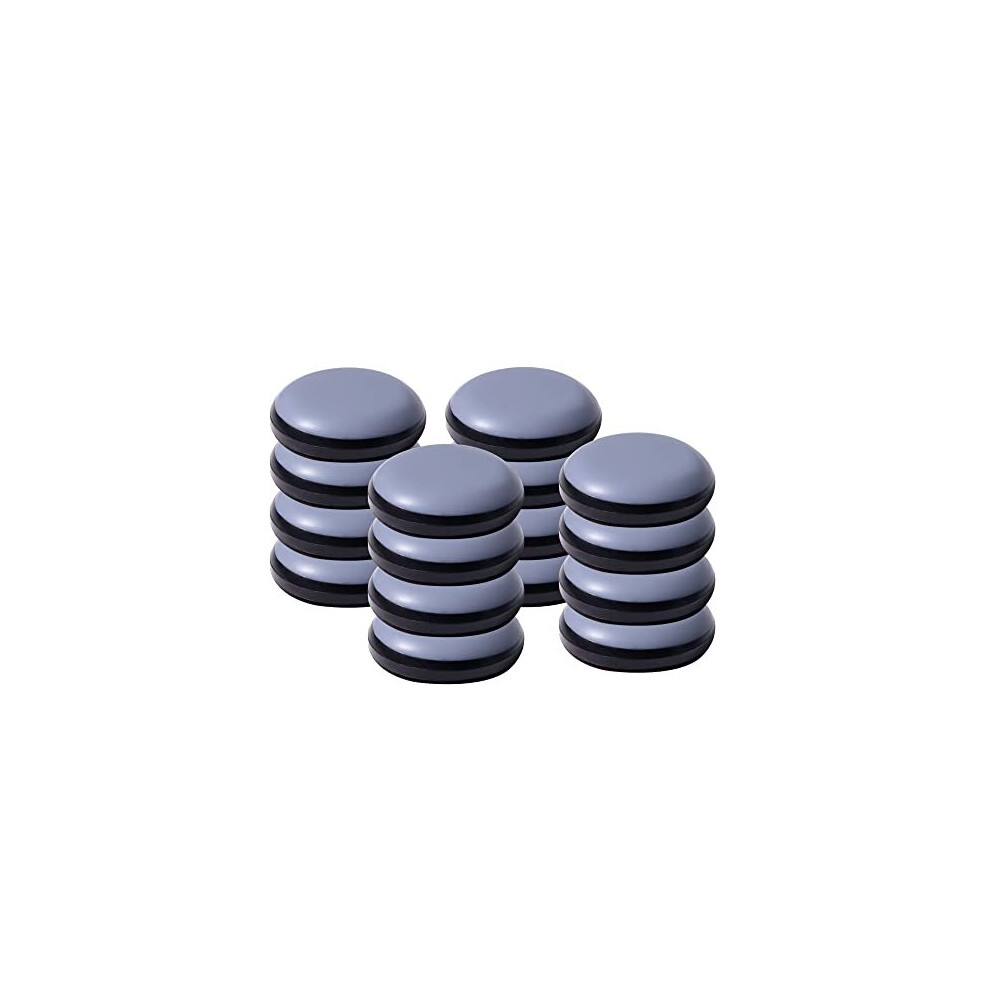 Furniture Sliders For Carpet And Hardwood Floors Adhesive Furniture Glides Self-Stick Furniture Sliders Pads (16, Round25mm) 691054172043