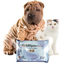 ICF | CLX Wipes | Dog Wipes Antibacterial + Antifungal | Pet Cat & Dog Grooming Wipes For Cleaning Ear, Eye, Paw & Bums | Dog Cleaning Wipes | 20 Pack