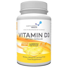 Vitamin D 4000iu - 365 High Strength Easy to Swallow Premium Softgels - 1 Year Supply (1 per Day) - Maximum Strength Vitamin D3 Cholecalciferol