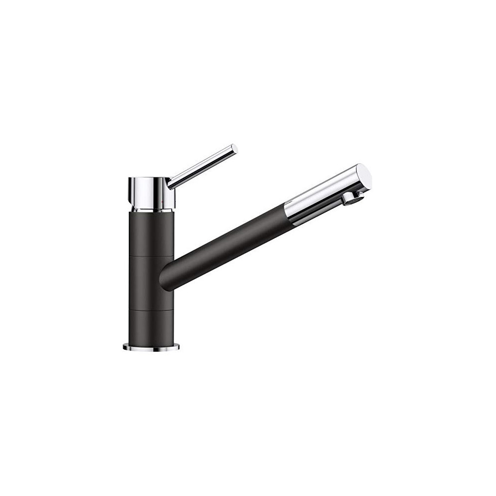 Blanco 526175 Kano - Black/Chrome Kitchen Sink Tap With A Fixed Spout Kano-Black/Chrome-526175, Hochdruck 4020684736206