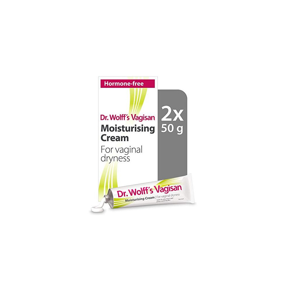 Dr. Wolff's Vagisan Moisturising | Hormone Free Vaginal Moisturiser For Vaginal Dryness | Intimate For Daily Vaginal Health | 2X 50G Cream