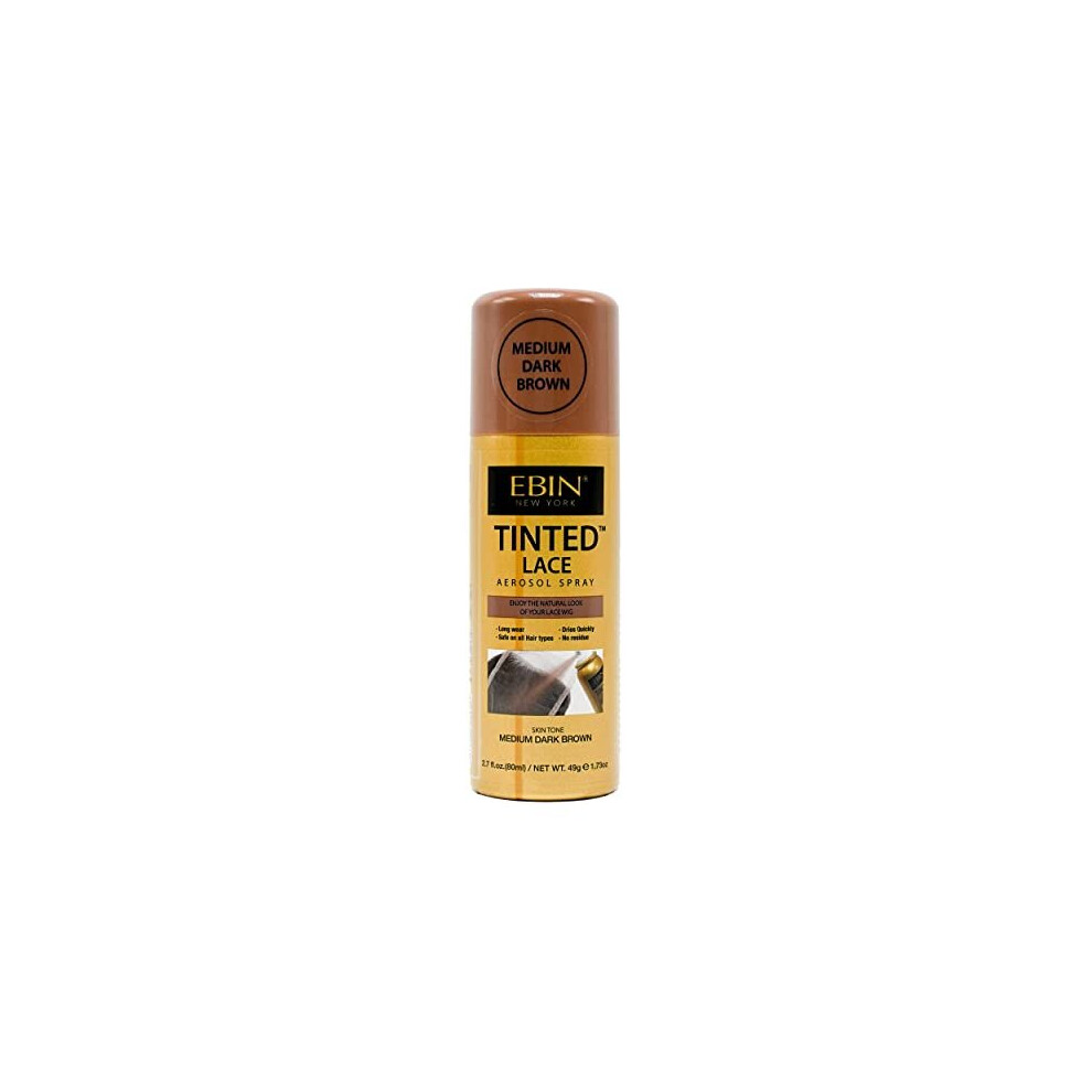 Ebin New York Brown Tinted Lace Aerosol Spray (Medium Dark )