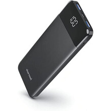 Charmast 10400mAh USB-C Power Bank with 15W Quick Charge, Ultra-Slim, LED Display, 3 Outputs & 2 Inputs for iPhone, Huawei