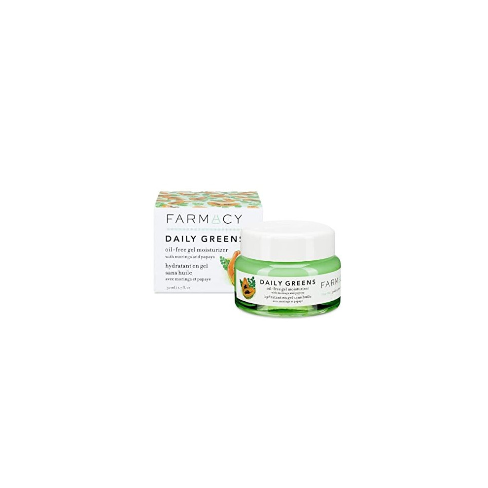 Farmacy Cream Daily Greens Oil Free Gel Face Moisturizer - Daily Facial Moisturizing With Hyaluronic Acid (1.7 Fl Oz)